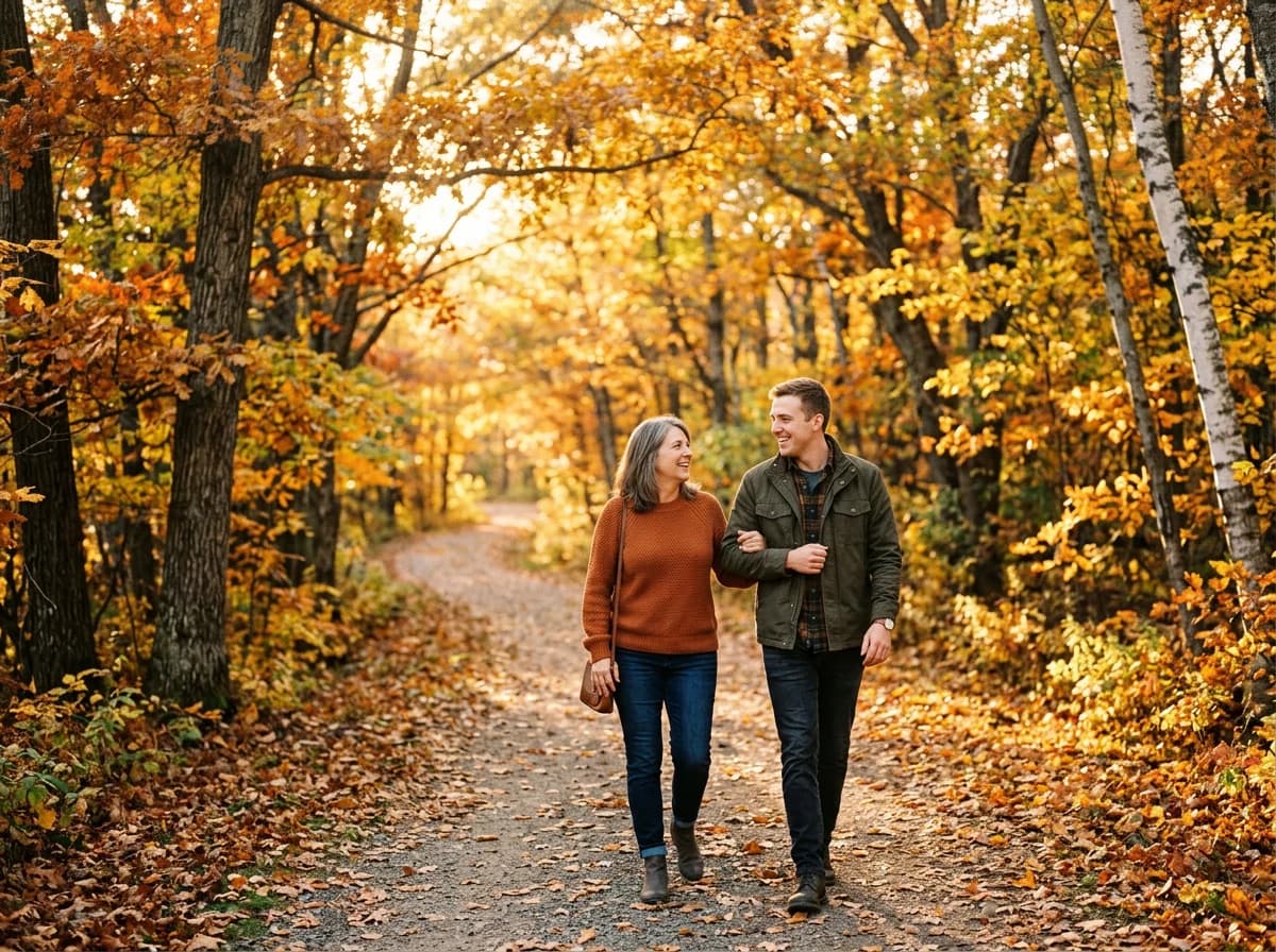Our autumn walks — arm in arm, no rush