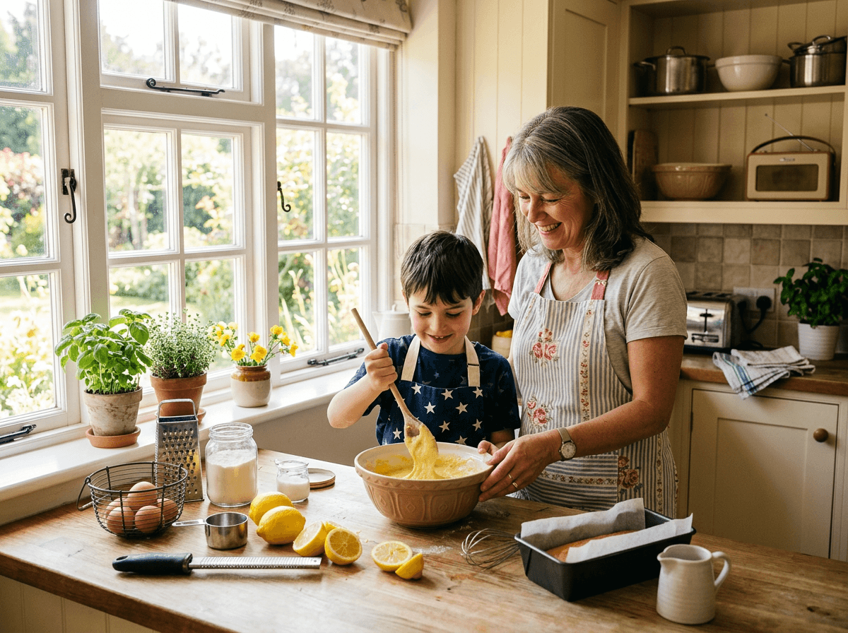 She taught me her famous lemon cake