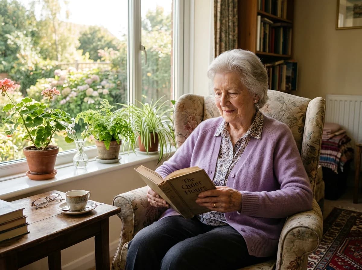 Peaceful in her later years, by her favorite window