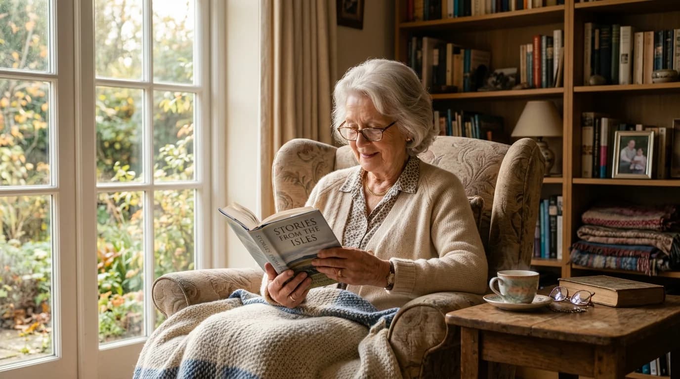 Lost in the pages of her favorite stories