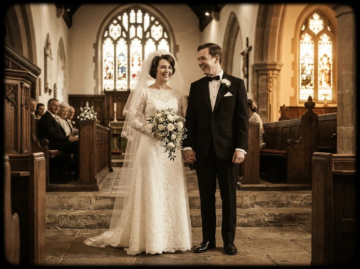 Her wedding day — a love that lasted forty-nine years