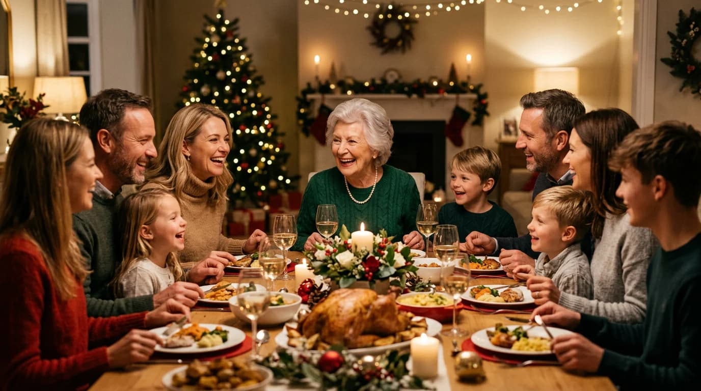 Surrounded by the family she cherished most